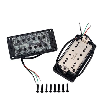 

2pcs Humbucker Pickup Double Coil Electric Vintage Two Rows Screws Guitar Pickup for Guitar GMC98