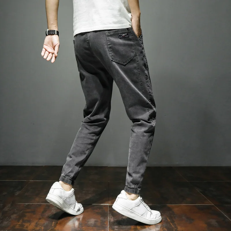 

Pants Streetwear Vintage Japanese Style Classical Taper Jeans Men Men's Skinny Jeans Gray Denim Jeans New Fashion Men Pencil Pa