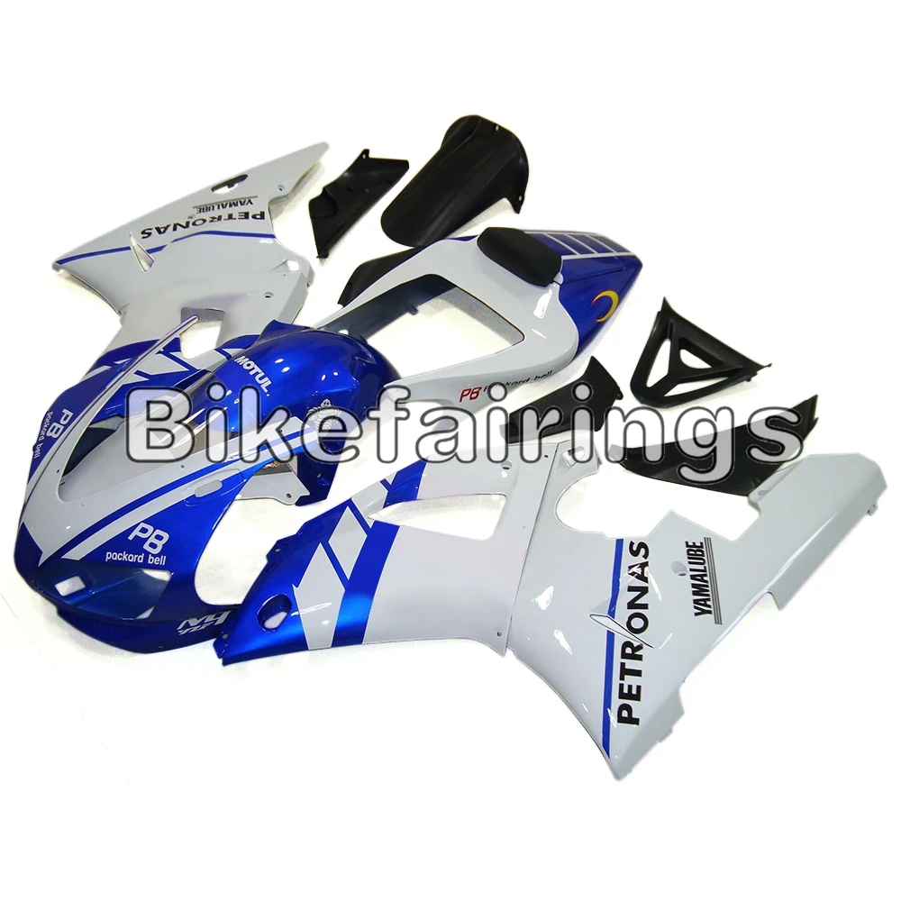 Сине-белые Обтекатели для Yamaha YZF1000 R1 1998 1999 YZF R1 98 99 мотоцикл впрыска пластик обтекатель комплект крышки