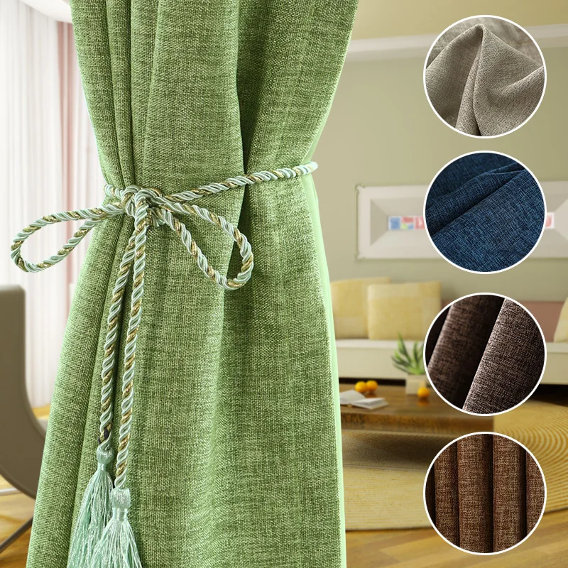 Затемненные льняные хлопковые занавески из современной ткани занавески s ткани для шторы для спальни гостиной Cortina шторы