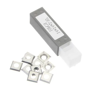 

10Pcs Wood Turning Carbide Insert Blades Milling 30 Degree Lathe Chisel Replacement Blade 14x14x2mm