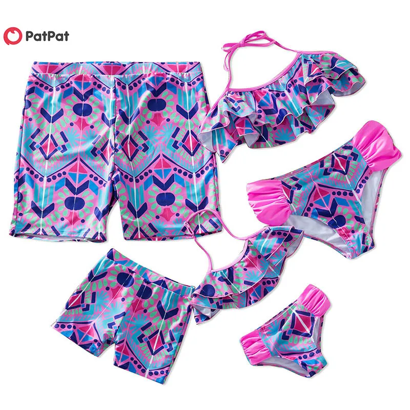 Family Matching Swimsuit Patpat New Summer Geometric 2-Piece In-Stock On-Sale