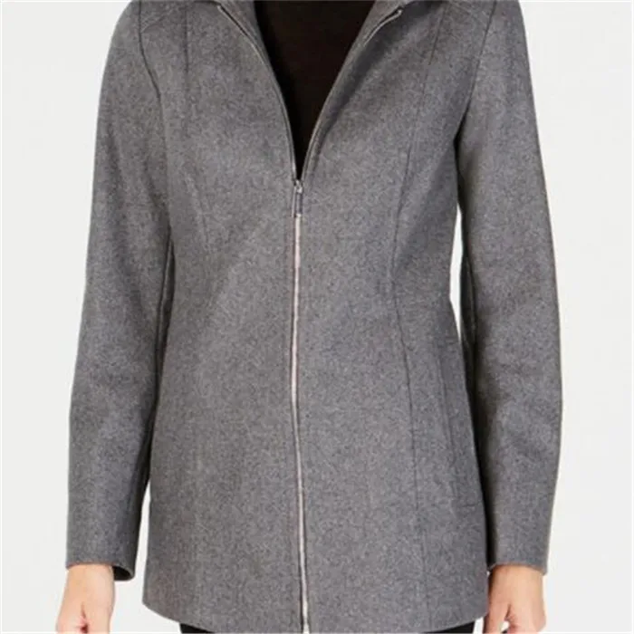 Женские шерстяные куртки, весна-осень, новое повседневное модное пальто средней длины, одноцветная простая шерстяная приталенная куртка с капюшоном, верхняя одежда
