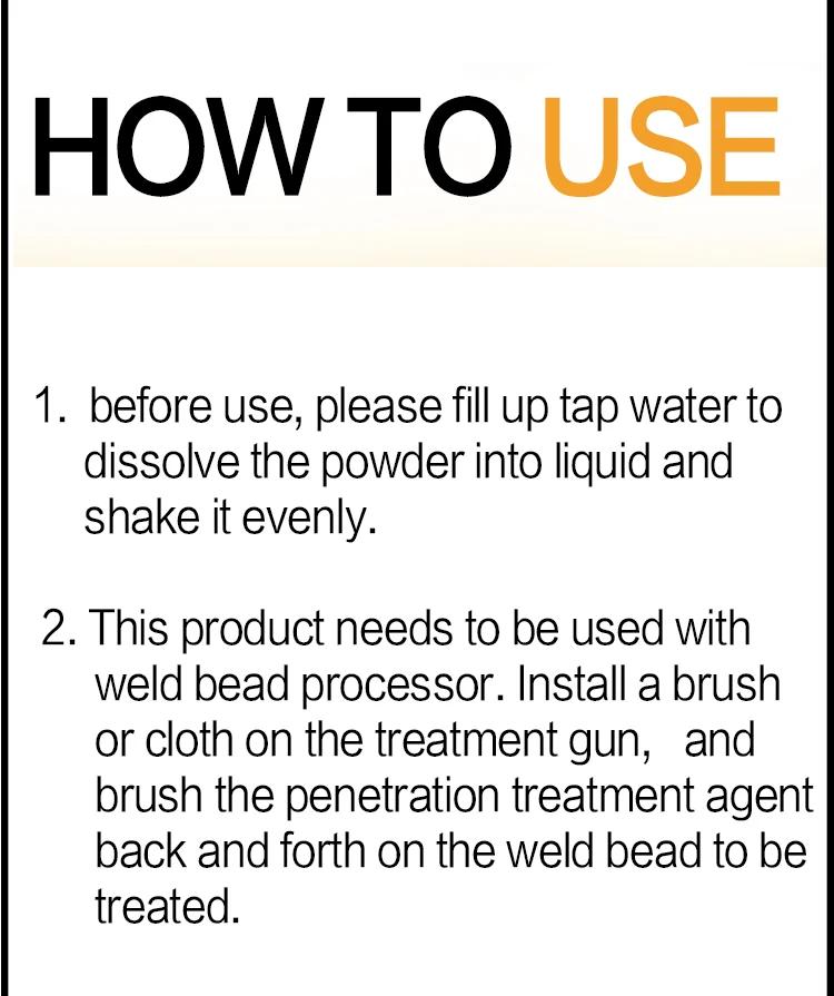 Stainless steel consumables for Bead Treatment Equipment Electrolytic Polishing Liquid Argon ARC welding black spot weld cleanin 2