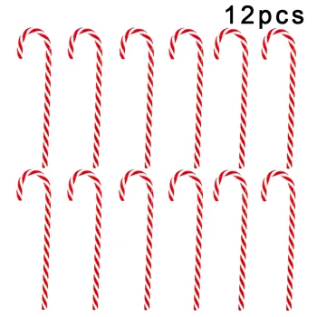 

12x Christmas Acrylic 15cm Candy Cane Xmas Tree Hanging Decoration Ornaments Christmas Decorations Plastic Candy Cane Christmas