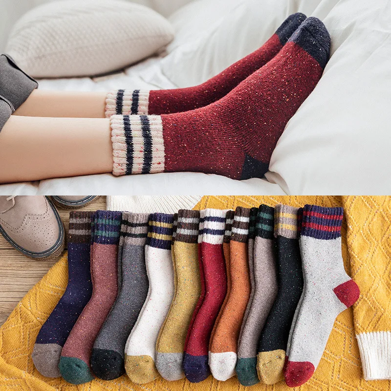 5 пар/уп. носки женские носки для девочек в японском стиле осенне-зимние толстые теплые женские носки зимних носков