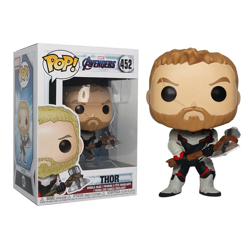 FUNKO POP Marvel Мстители: эндшпиль танос Тор Человек-паук Халк Стэн ли Железный ПВХ фигурка игрушки для детей Рождественский подарок - Цвет: Темно-бордовый