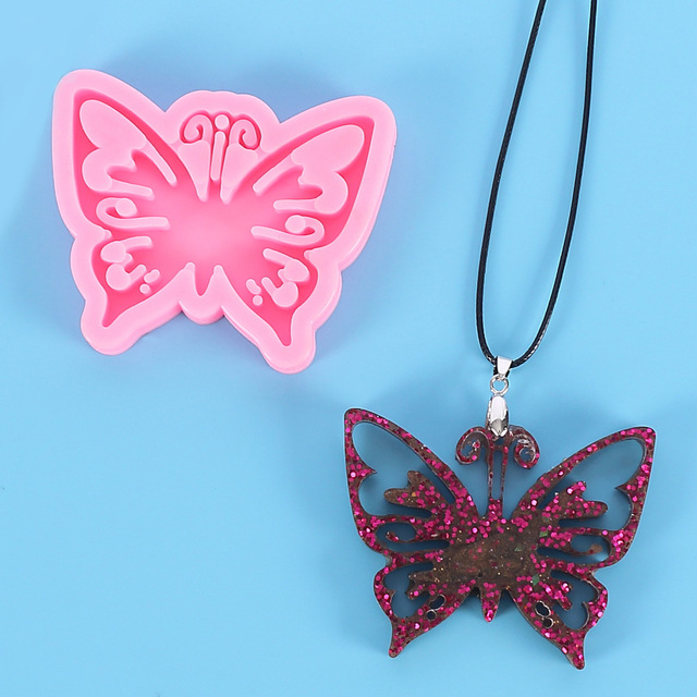 Casting Epoxy Mold For DIY Resin Pendant Hollow Butterfly Keychain Jewelry Tools UV Epoxy Handmade Craft Making Mould
