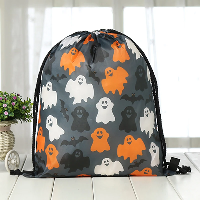 KS9-4 Drawstrin шнурок Backpac kdrawstring сумка Хэллоуин Модные женские Печать Путешествия softback мужские повседневные сумки женские на плечо - Цвет: KS9-4