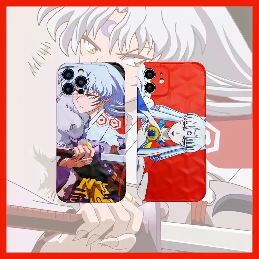 犬夜叉sesshoumaruアニメシリカゲル電話iphone 12プロマックス12 11プロmax X Xs Xr 7 8プラスse新年バージョンカバー 電話用緩衝材 Aliexpress