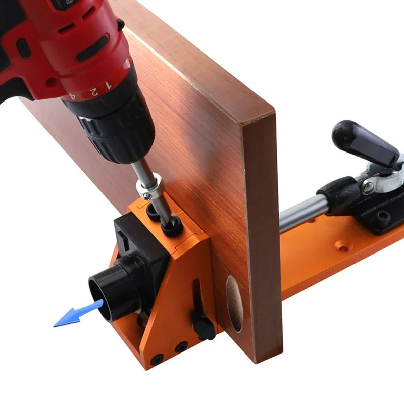 Woodworking angle hole device 9.5mm aluminum alloy with base vacuum device Woodworking drilling hole punching locator