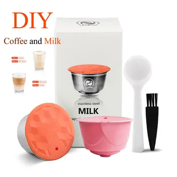 

Reusable Coffee Capsule Nescafe Dolce Gusto Plastic Coffee Filter With Milk Foam Capsule Stainless Steel Dolci Gusto Aeroccino