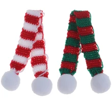 Миниатюрный кукольный домик аксессуары Рождественский шарф для куклы украшение для дома подходит для 1/6 1/12 кукольный домик