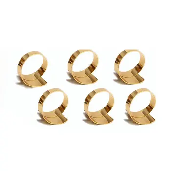

Napkin Ring, Napkin Holder for Christmas Home Party Dinner Table Decor 6 Pcs (Gold Circle)