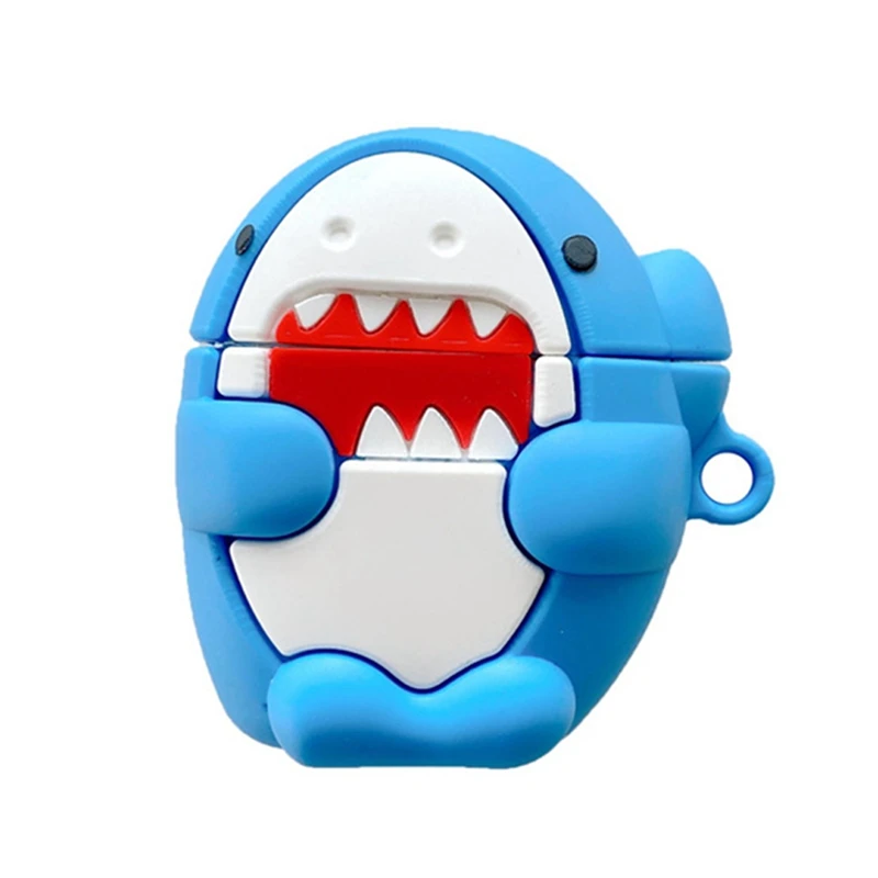 

Cute Cartoon Animal Crocodile Shark Wireless Bluetooth Headset Soft Silicon Cover For Airpods PRO 2 Earphone Protective