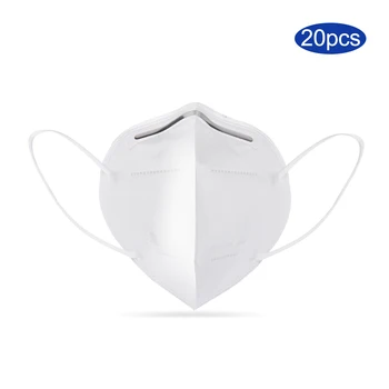 

1 - 20 pcs Disposable Mask 95% Filtration Face Mask 4 Layers Non-woven Masks Anti PM2.5 Dust Face Cover Safety Mouth Mask