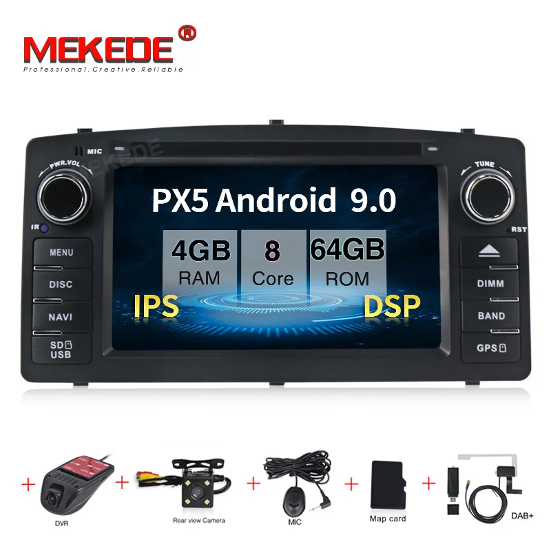 Clearance MEKEDE DSP Chip IPS Screen Android 9.0 Car DVD Multimedia Player for Toyota Corolla E120 BYD F3 with wifi BT Stereo Radio GPS 0