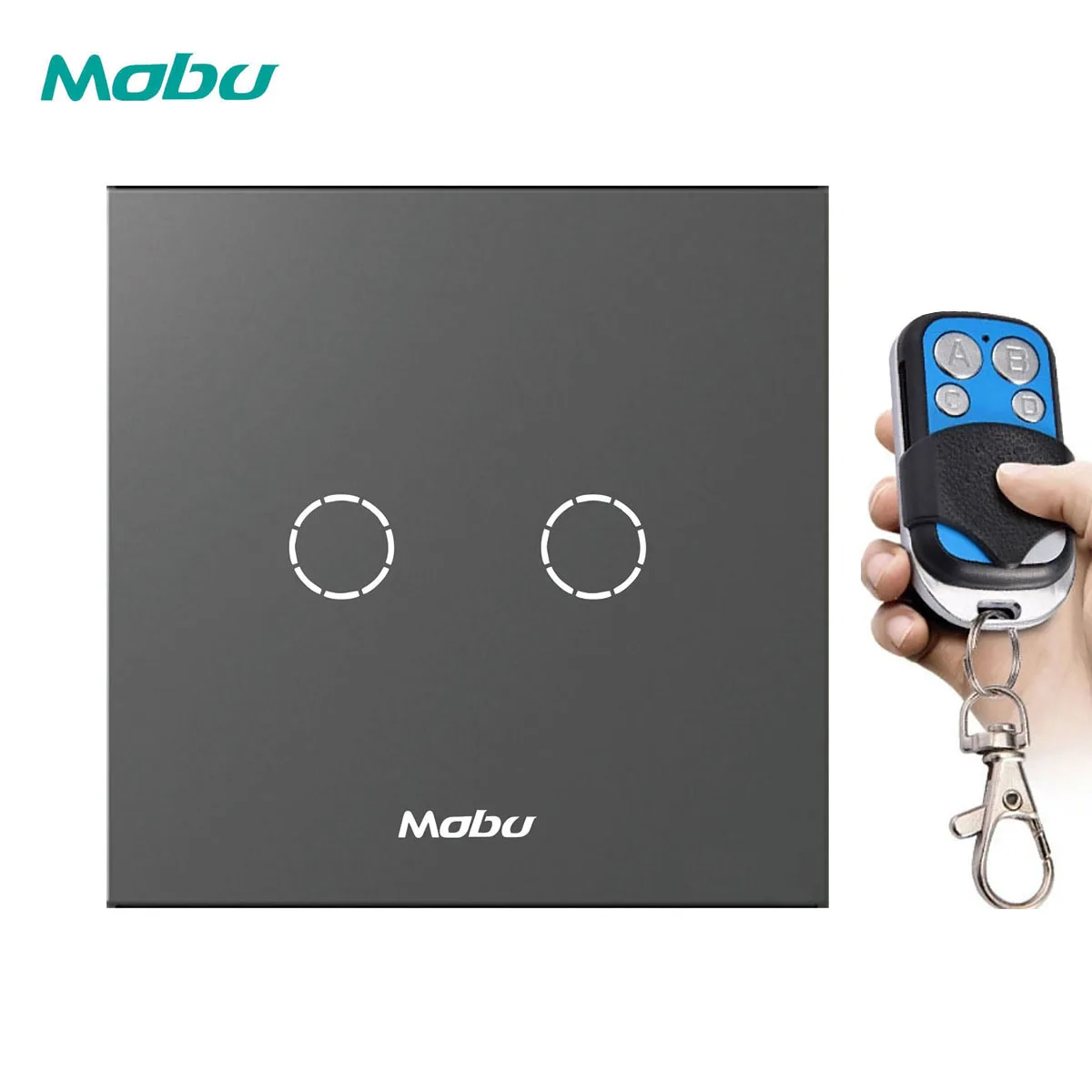 Mobu 2Gang 1-way пульт дистанционного управления переключатель, стандарт ЕС/Великобритании, настенный светильник сенсорный выключатель для дистанционного сенсорные выключатели