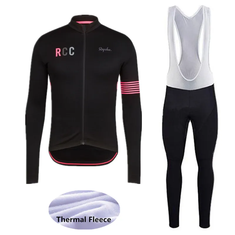Cycling Set Зимний термальный флис RCC майки для велоспорта комплект Майо Ropa Ciclismo Invierno MTB Одежда для велоспорта спортивная одежда# G3F6 - Цвет: Cycling Set