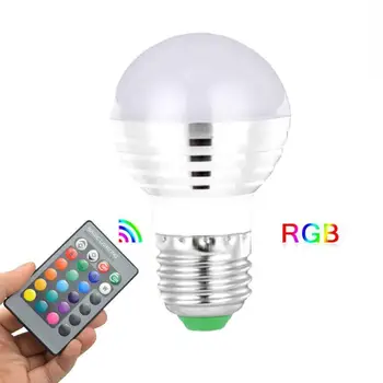 

RGB Christmas Decor Atmosphere LEDs Stage Night Light E27 E14 5W 110V 220V LED RGBW Lamp Spotlight Bulb Magic Holiday Nightlight