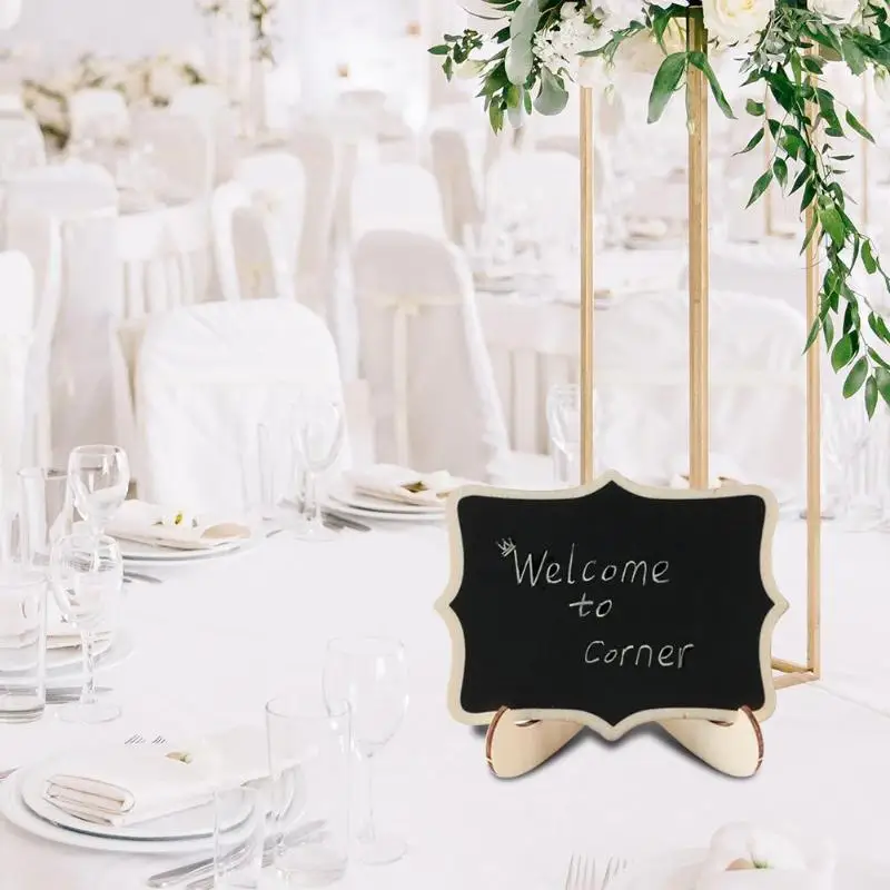 20pcs//Set Mini Wooden Chalkboard Wedding Party Table Message Signs Blackboard