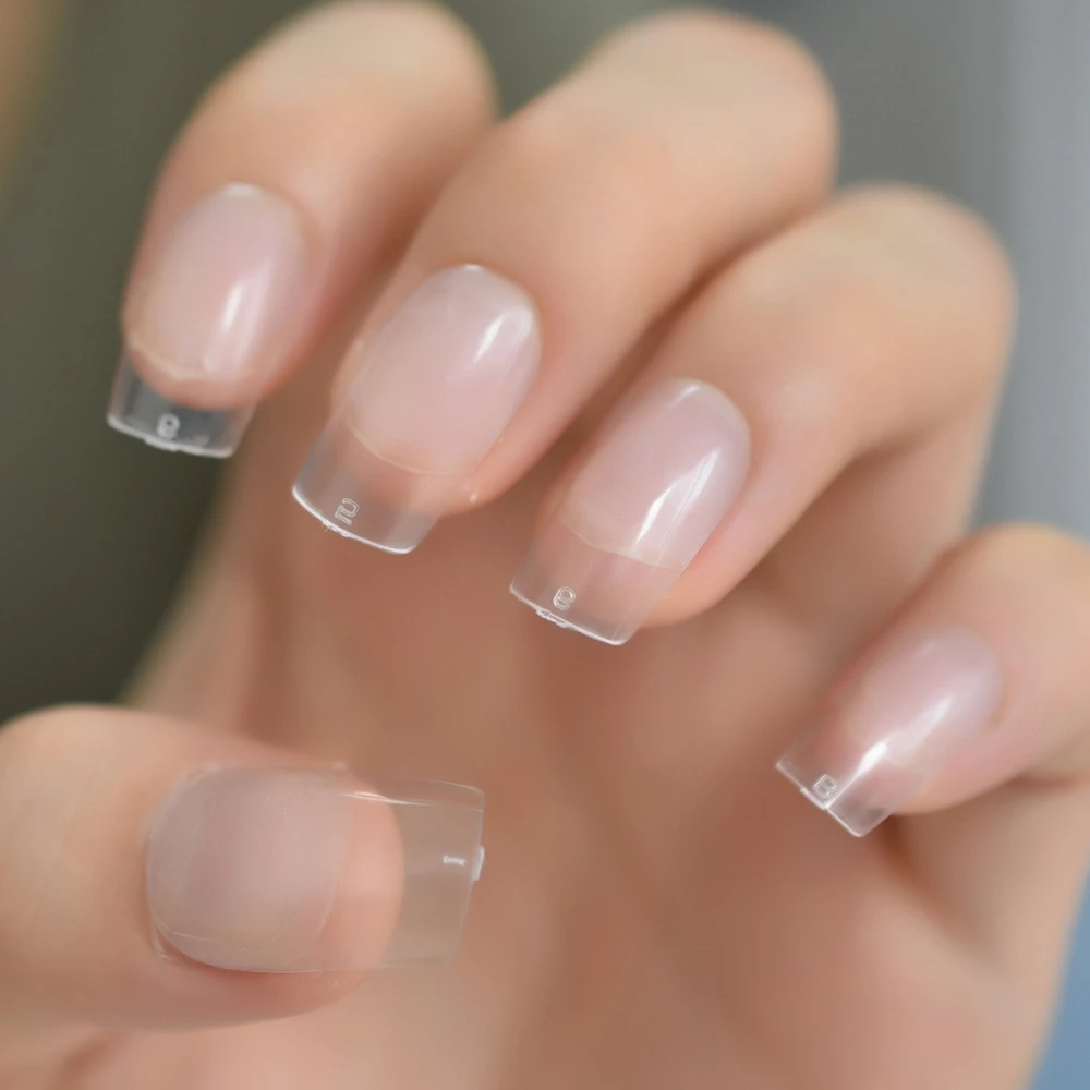 Прозрачный Средний искусственный клей для ногтей Pratice Salon DIY поддельный клей для ногтей квадратный натуральный накладной гвоздь
