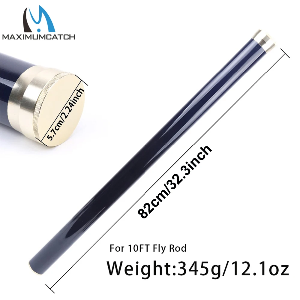 Maximumcatch 72/82cm Fishing Rod Case Carbon Fiber Fly Fishing Rod Tube for  9/10 FT 4 Sec Rod Fishing Bag