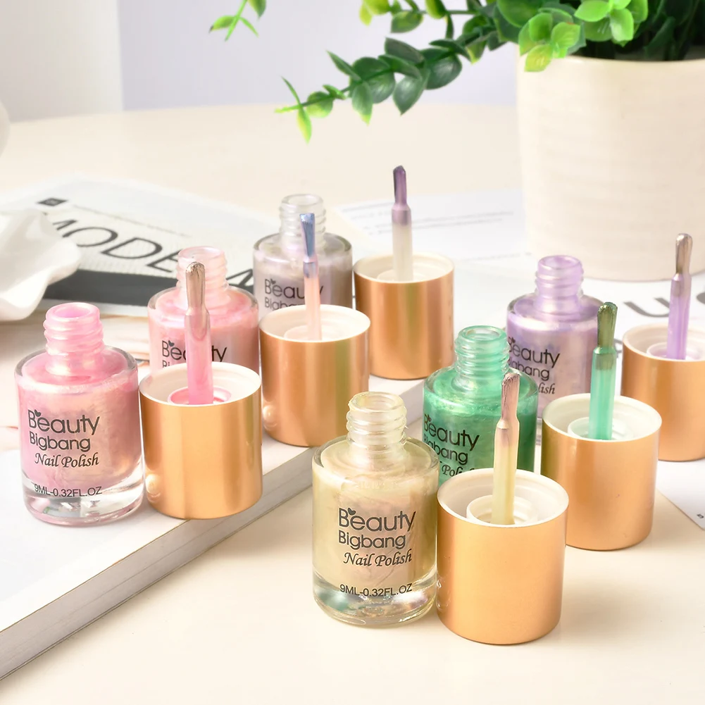 BEAUTYBIGBANG 9 мл Блестящий лак для ногтей лак для маникюра украшение для ногтей 6 цветов