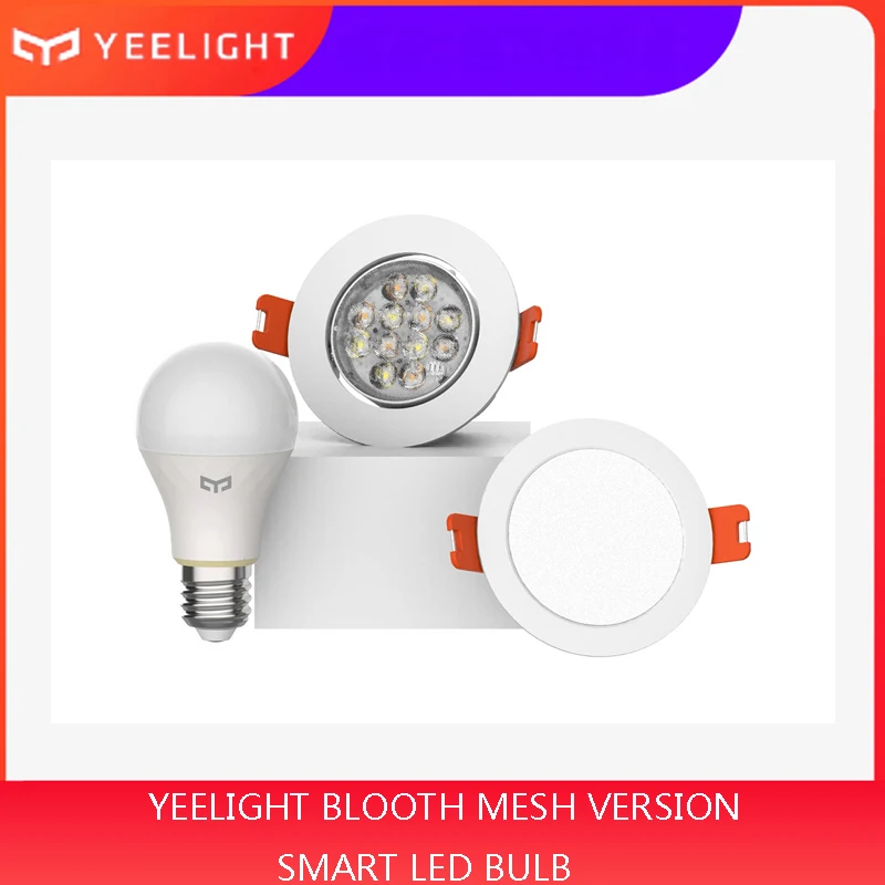 

Xiaomi mijia yeelight bluetooth Mesh Version smart light bulb and downlight ,Spotlight work with yeelight gateway to mi home app