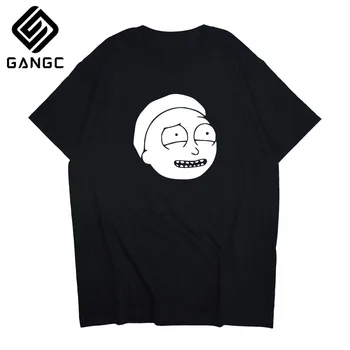 

Men's high quality T-shirt short sleeve cotton crewneck loose rick and morty printed men Tshirt casual knitted mens t-shirt tops