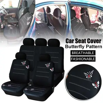 

4/9 Pcs Butterfly Pattern Car Seat Covers Universal Vehicles Seats Interior Accessories Seat Covers Cushion Car Seat Protector