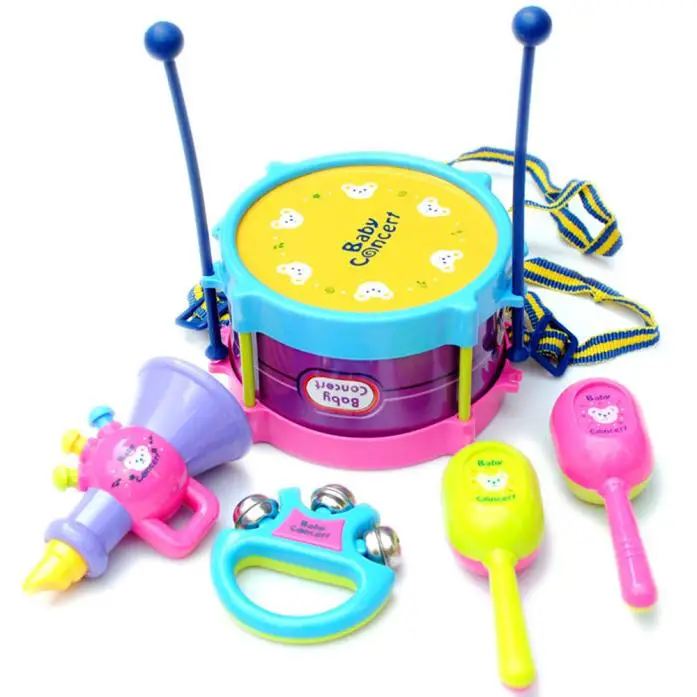 5 шт. Детские рулон барабан Музыкальные инструменты пополняемый набор детская игрушка