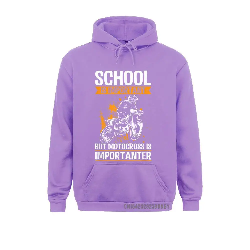 Geek School is Important but Motocross is Importanter T-Shirt__A11662 Long Sleeve ostern Day Hoodies Funny  Clothes Male Sweatshirts School is Important but Motocross is Importanter T-Shirt__A11662purple