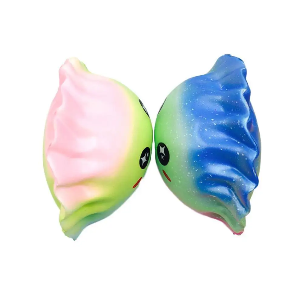 10 pcs Rare Kawaii New Squishy Colorful Dumplings Slow Rising Squishy With Package Kids toy gifts 2