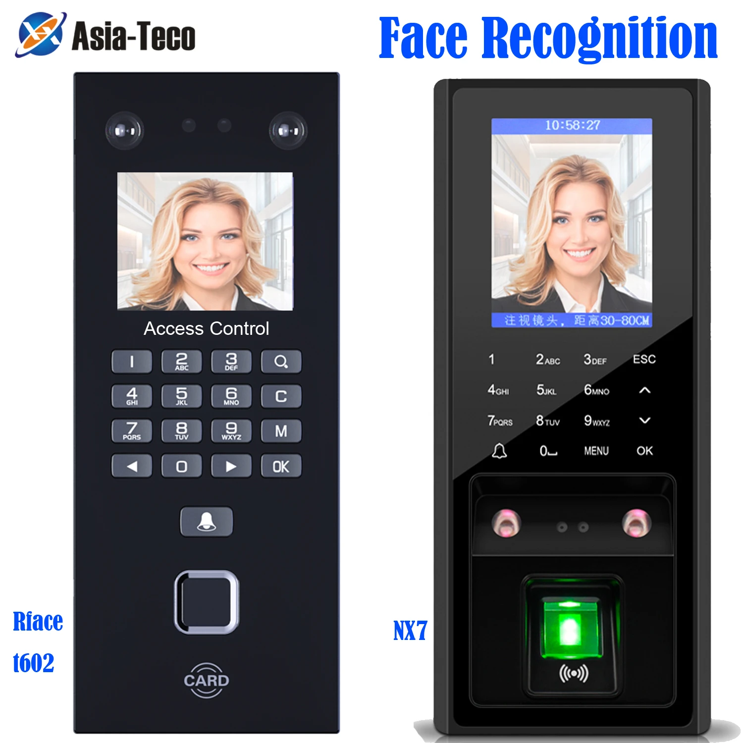 door access keypad 3000 Face 3000 Figners 2.8Inch LCD TCP/IP USB Biometric Fingerprint Face Access Control Device System Support 125khz RFID Card smart locks