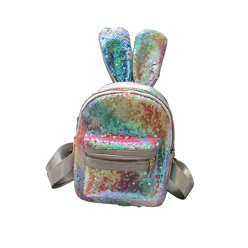 

Pudcoco 2020 New Brand Girls Glittering Sequins Mini Backpack Cute Ears Women Kids Shiny Rucksack School Bag Shoulder Bag