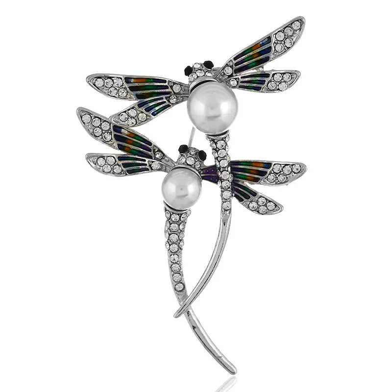 

841311f Korean-style Clothing Environmentally Friendly Alloy Brooch Safety Pin Fashion And Personality Insect Clothing Dragonfly