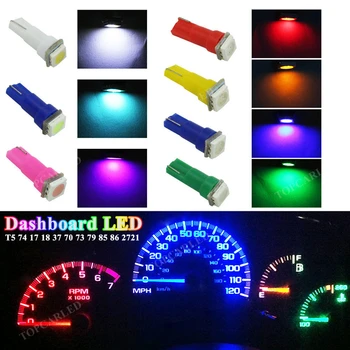 

T5 Led Car Dome Reading Light Lamp Interior Lights 5050 1SMD 12V Side Wedge Clearance Decorative Lamp Dashboard Gauge Instrument