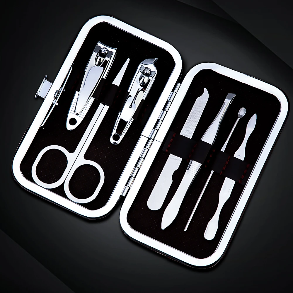 7pcs Manicure Nail Clippers Pedicure Set Stainless Steel Nail Clipper Cutter Trimmer Nail Cutter Manicure Set Kit Nail Tools