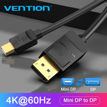 

Vention Mini DP to DP Cable 4K DisplayPort to Mini DisplayPort Cable for MacBook Air Pro TV Mac Projector DP to Mini DP Cable