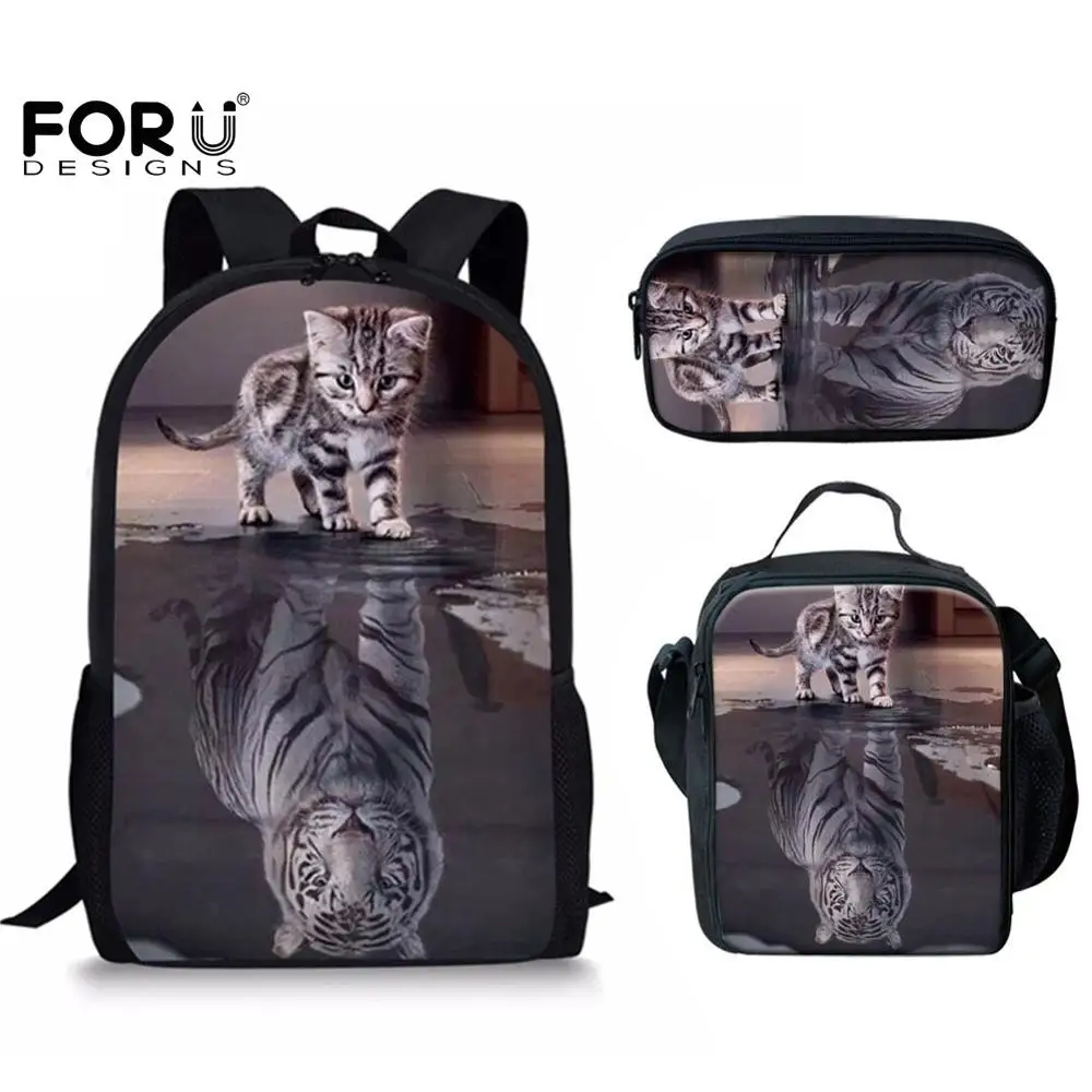 Рюкзак школьный FORUDESIGNS для девочек-подростков зеркальный ранец с 3D-принтом