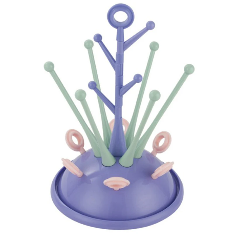 

Baby Bottle Drying Rack Pacifier Nipple Drier Cute Tree Shape Cups Holders Infant Feeding Shelf Detachable Easy Cleanhen Cafe