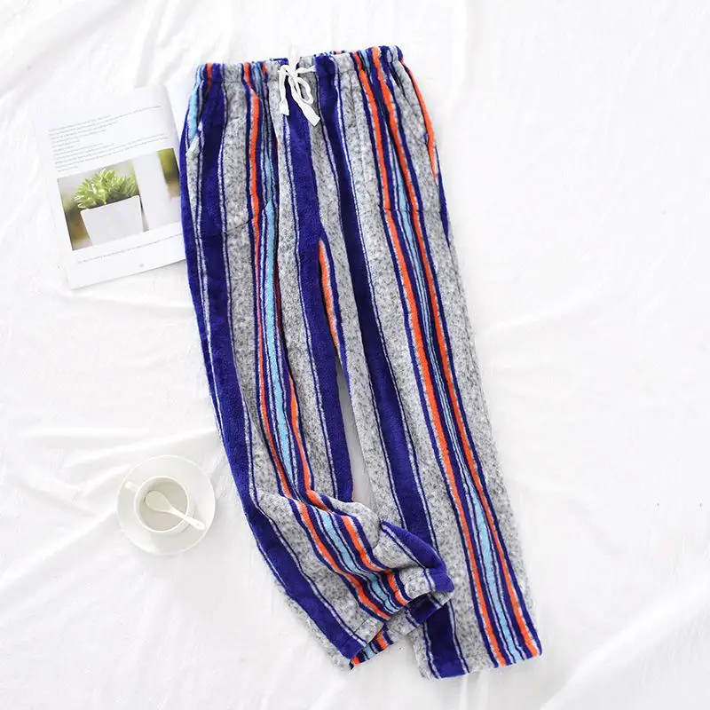 Фланелевый материал, штаны для отдыха, пижамные штаны, женские штаны, теплые для зимы 1574 - Цвет: model 5