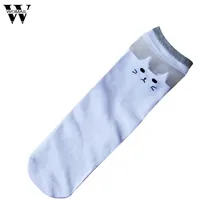 Womail/Женские повседневные хлопковые носки выше лодыжки с принтом героев мультфильмов