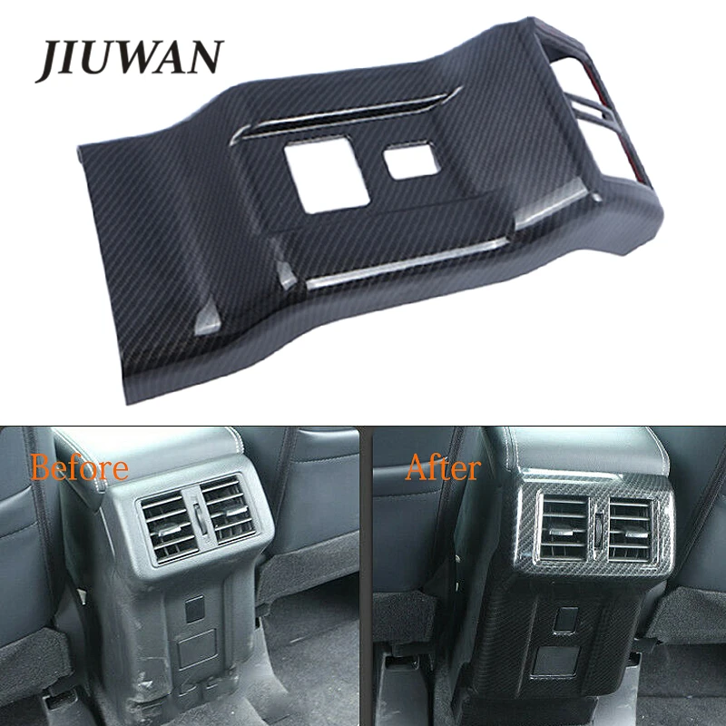 

Center Console Rear Air Condition Outlet Vent Frame Sticker For Mitsubishi Outlander 2019 2020 Carbon Fiber Interior Accessories
