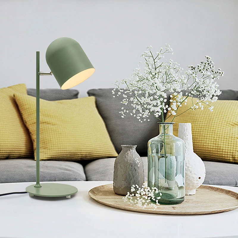 

Nordic Iron Table Lamp Home Deco Table Lamps For The Bedroom Bedside Cafe Studyroom Restaurant living room Color Desk Lamp