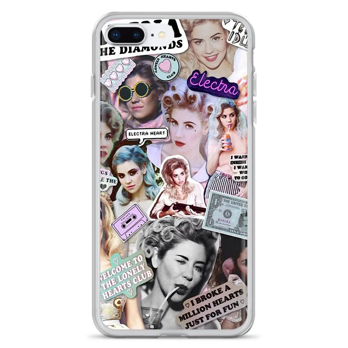 Красивая девушка Марина и бриллианты для iPhone 11 Pro 4 4S 5 5S SE 5C 6 6S 7 8 X XR XS Plus Max iPod Touch
