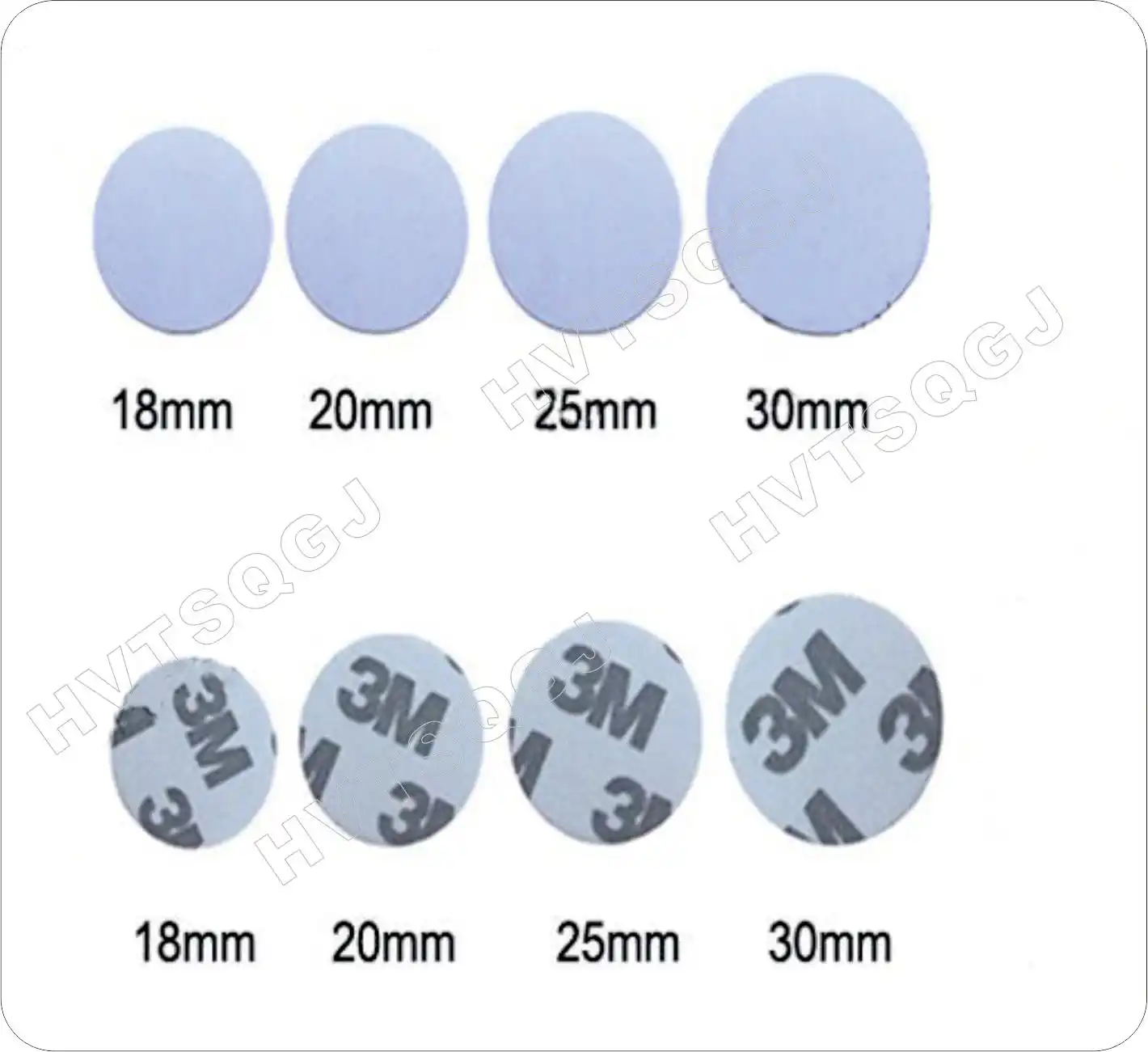 100 Uds 18mm/20mm/25mm/30mm de 13,56 Mhz RFID tarjetas IC 3M etiqueta engomada moneda tarjetas FM1108 Chip Compatible S50 para Control de acceso