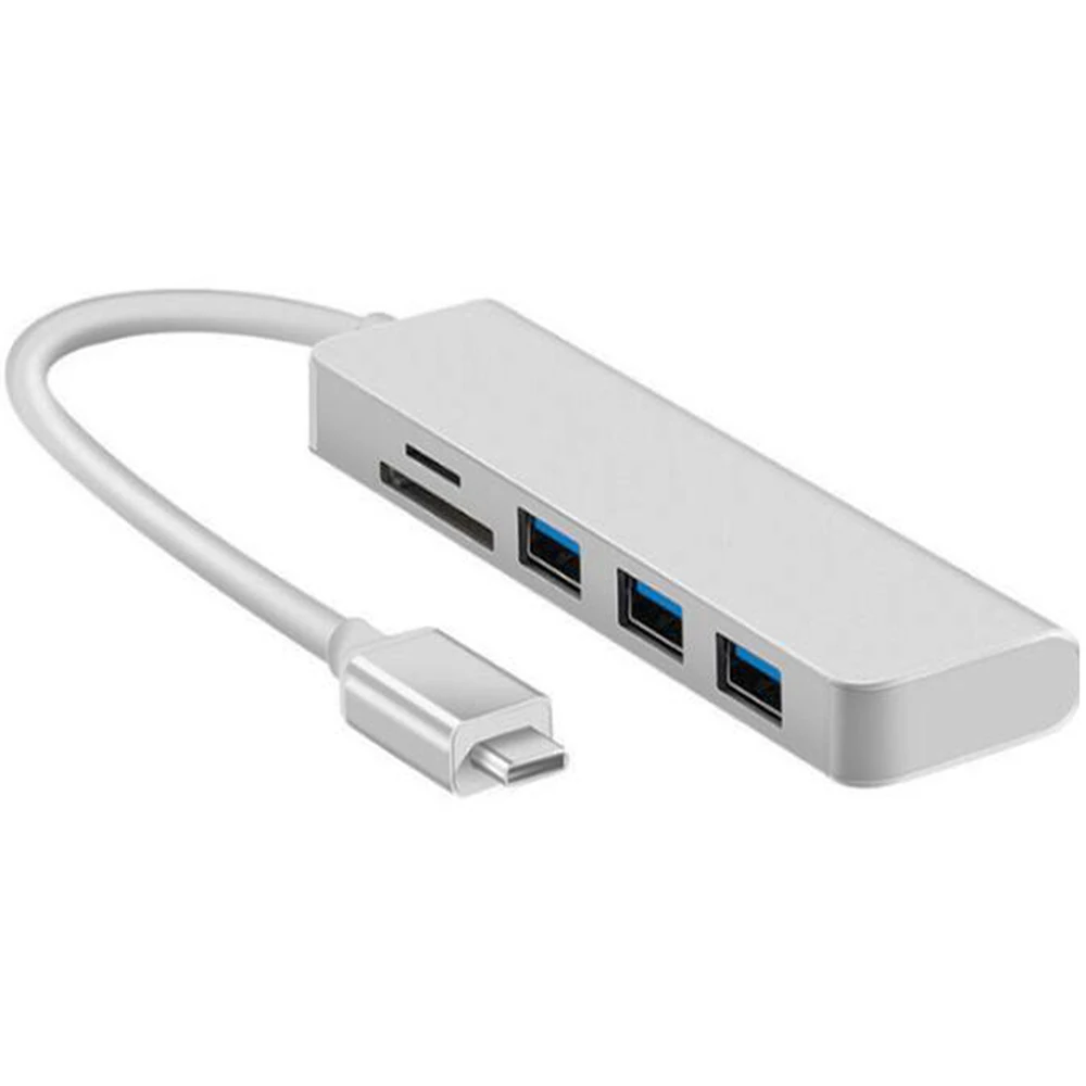 5 в 1 USB-C USB 3,1 type-C концентратор до 3 USB 3,0 SD TF устройство для чтения карт памяти камера OTG адаптер для MacBook samsung MateBook