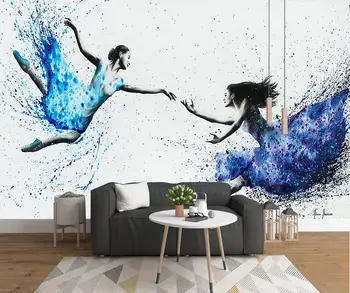 

[Self-Adhesive] 3D Dancing Girls WG887 Wall Paper mural Wall Print Decal Wall Murals Belly